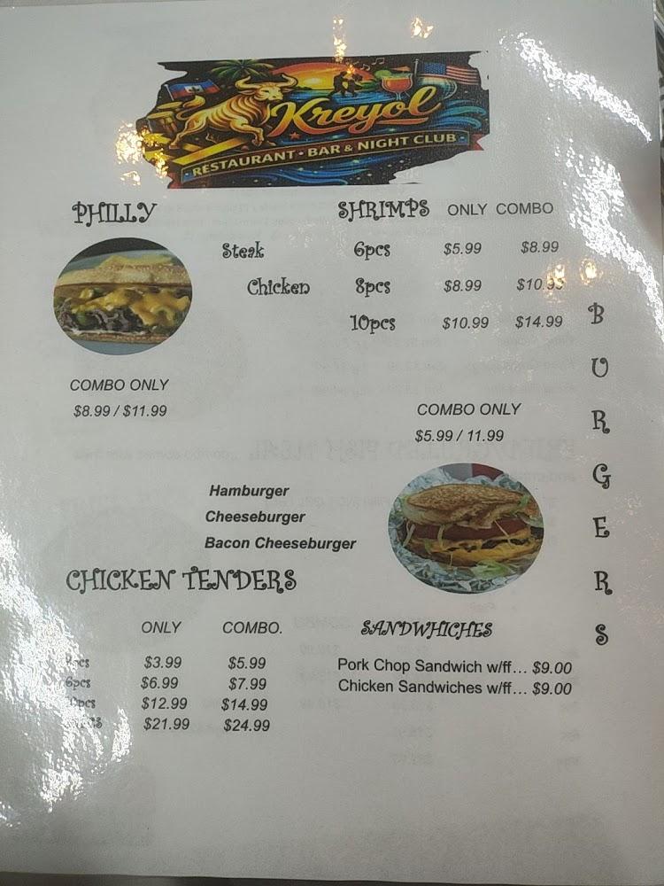 Creyol Restaurant Bar and Night Club Menu image 3